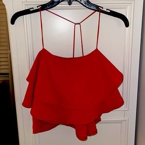 LuLus Red Sleeve Top